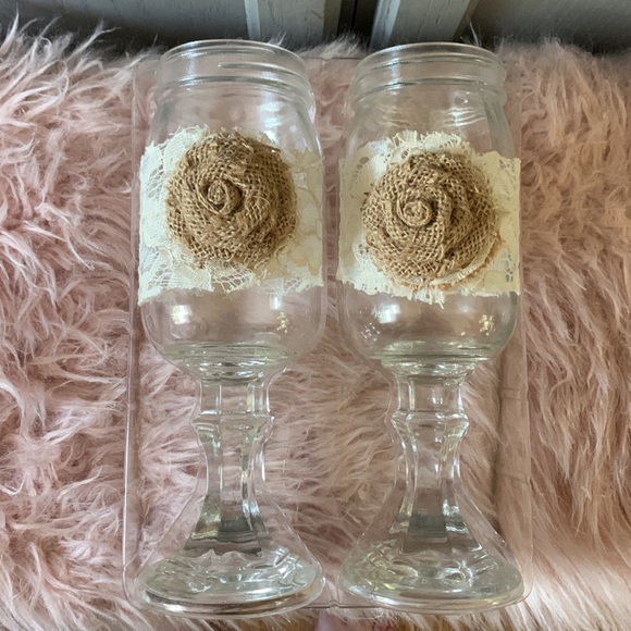 Two toasting 🥂 glasses redneck wine 🍷 glasses - Picture 2 of 5